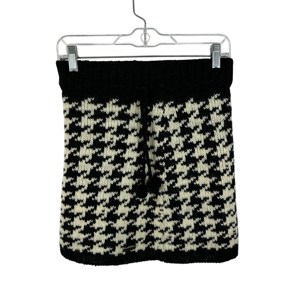MoShiki Wool Knit Houndstooth Skirt Lined Wool Knit Size Small
